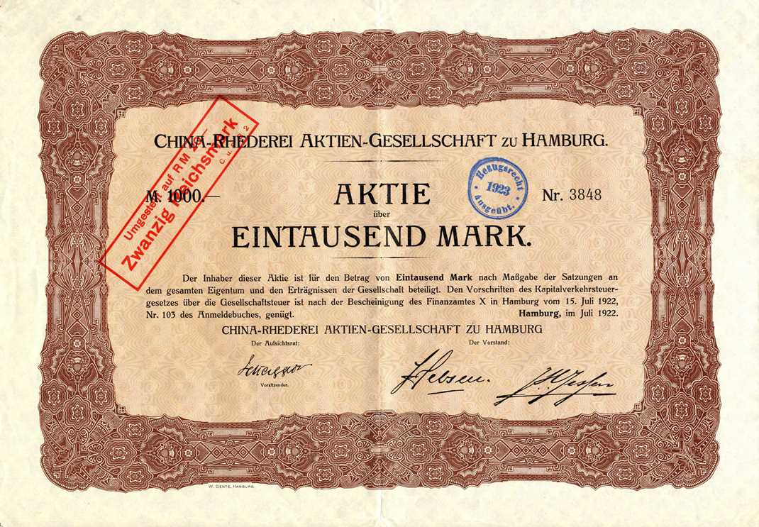 China-Rhederei AG zu Hamburg