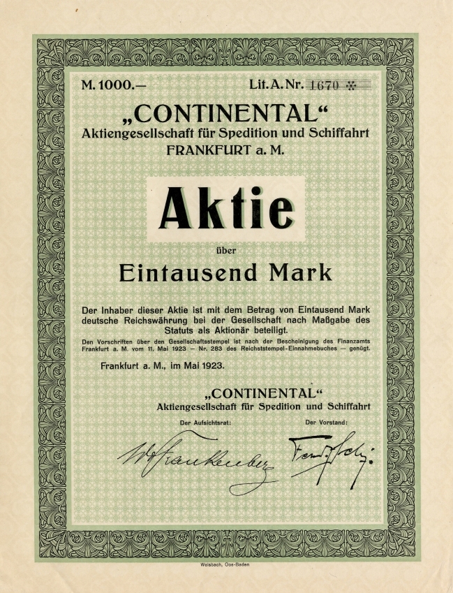 Continental AKtiengesellaschaft fr Speditio und Schiffahrt