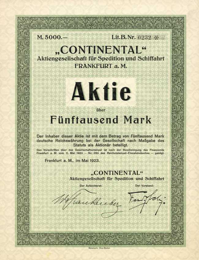 Continental AKtiengesellaschaft fr Speditio und Schiffahrt
