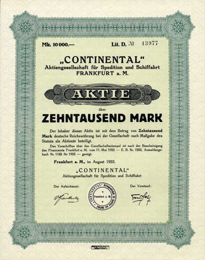 Continental AKtiengesellaschaft fr Speditio und Schiffahrt