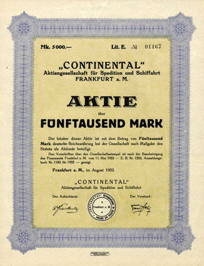 Continental Aktiengesellaschaft fr Spedition und Schiffahrt