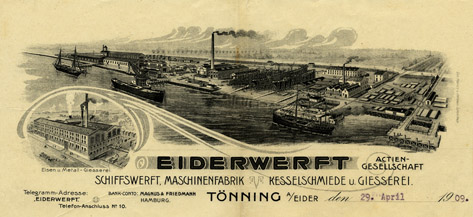 Rechnungskopf aus dem Jahr 1909