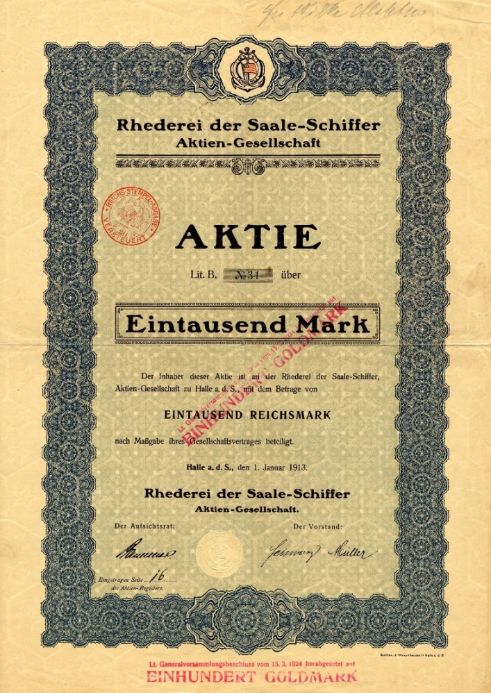 Rhederei der Saale-Schiffer