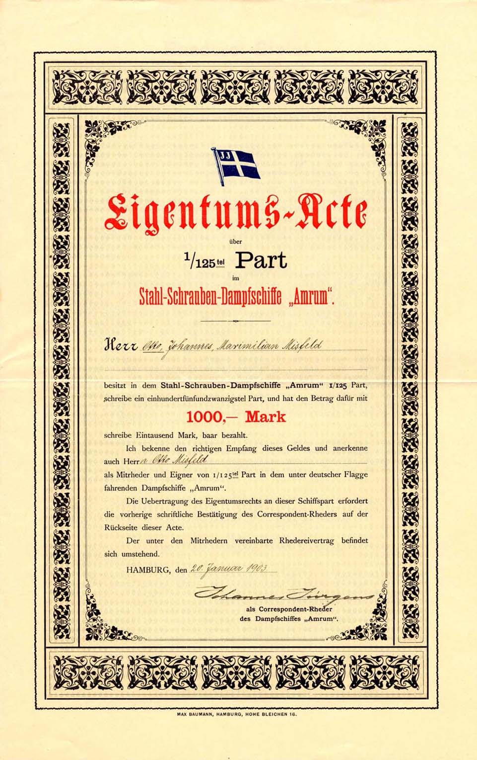 Stahl-Schrauben-Dampfschiff Amrum