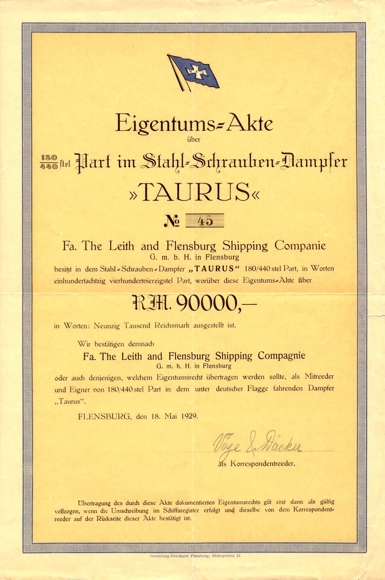 Stahl Schrauben Dampfer Taurus