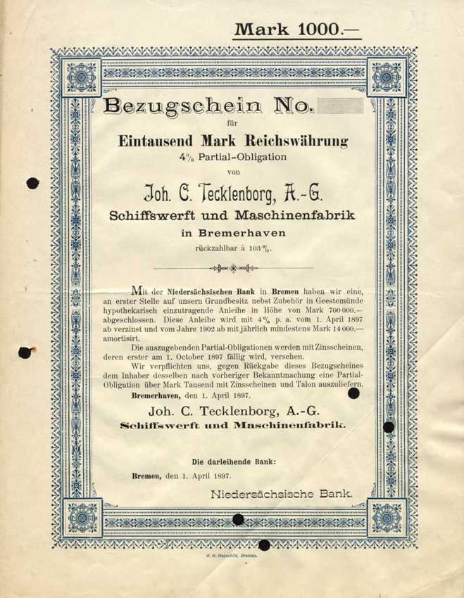 Tecklenborg Schiffswerft Maschinenfabrik